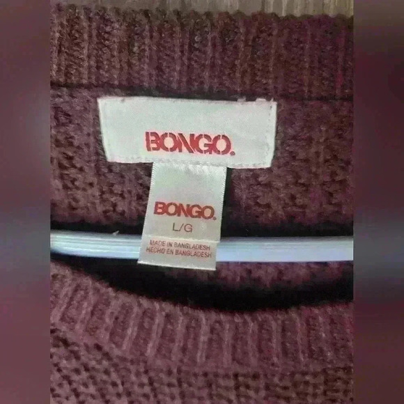 Bongo cranberry knitted sweater size large. - Picture 2 of 3